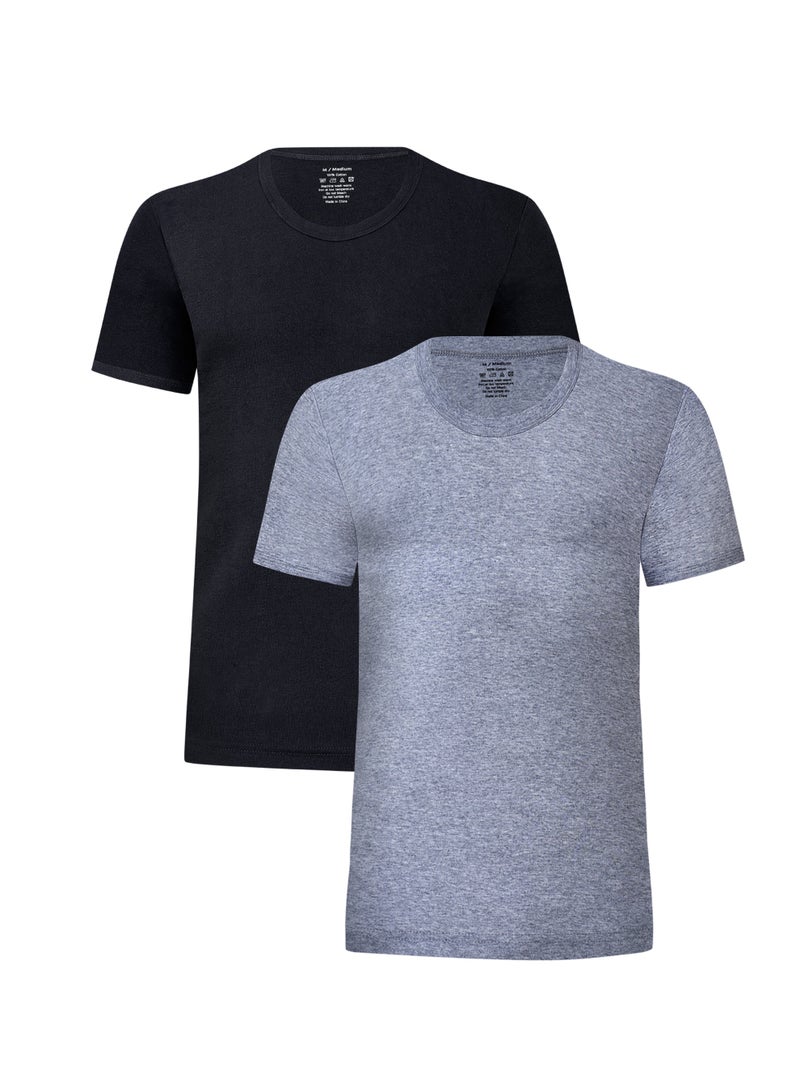 جون جلادستون قميص داخلي رجالي من جون غلادستون برقبة دائرية، ألوان متنوعة، عبوة من 6 قطع - Image 2